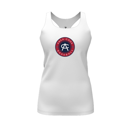 [CUS-DFW-RCBK-PER-WHT-FYS-LOGO1] Decker Racerback Tank Top (Female Youth S, White, Logo 1)