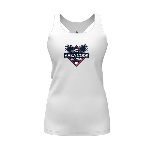 [FT0TRBWH-FYS-LOGO2] Decker Racerback Tank Top (Female Youth S, White, Logo 2)