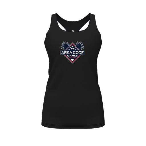 [FT0TRBBK-FYS-LOGO2] Decker Racerback Tank Top (Female Youth S, Black, Logo 2)
