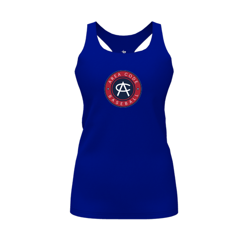 [CUS-DFW-RCBK-PER-RYL-FYS-LOGO1] Decker Racerback Tank Top (Female Youth S, Royal, Logo 1)