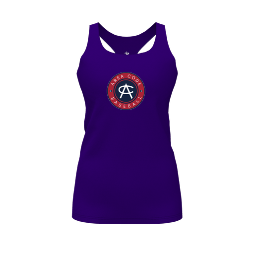 [FT0TRBPP-FYS-LOGO1] Decker Racerback Tank Top (Female Youth S, Purple, Logo 1)