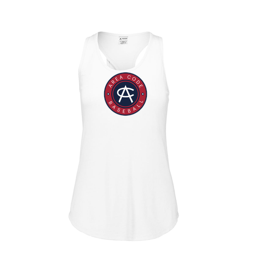 [FT0TUBWH-FAS-LOGO1] Ladies Tri Blend Tank Top (Female Adult S, White, Logo 1)