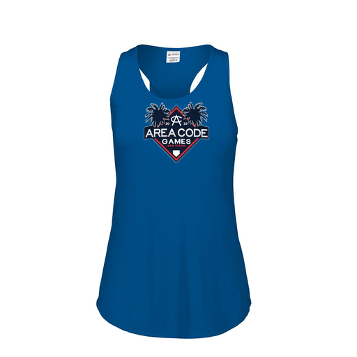 [FT0TUBRY-FAS-LOGO2] Ladies Tri Blend Tank Top (Female Adult S, Royal, Logo 2)