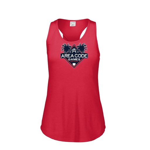 [FT0TUBRD-FAS-LOGO2] Ladies Tri Blend Tank Top (Female Adult S, Red, Logo 2)