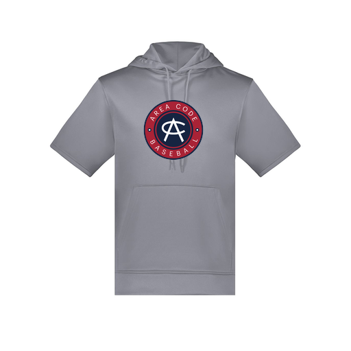 [6871.059.S-LOGO1] Men's Dri Fit Short Sleeve Hoodie (Adult S, Gray, Logo 1)