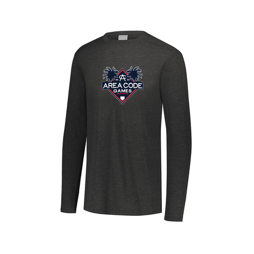 [FTLCUBBK-AXS-LOGO2] Decker Men's Tri-Blend T-Shirt - Long Sleeve (Adult XS, Black, Logo 2)