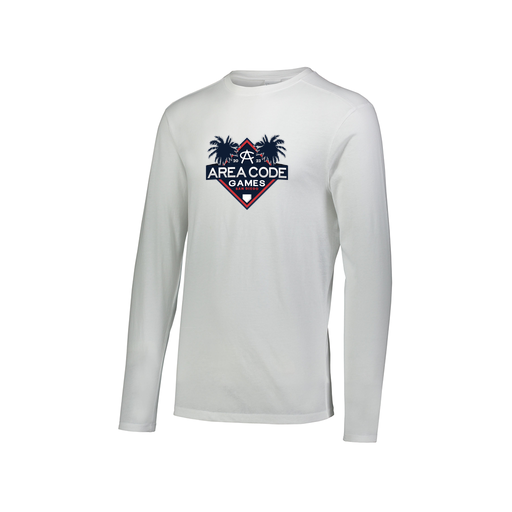 [FTLCUBWH-AXS-LOGO2] Decker Men's Tri-Blend T-Shirt - Long Sleeve (Adult XS, White, Logo 2)