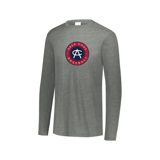 [FTLCUBGY-AXS-LOGO1] Decker Men's Tri-Blend T-Shirt - Long Sleeve (Adult XS, Gray, Logo 1)
