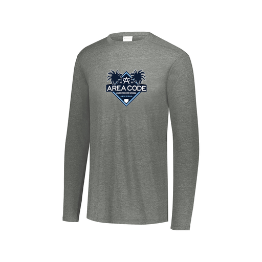 [FTLCUBGY-AXS-LOGO3] Decker Men's Tri-Blend T-Shirt - Long Sleeve (Adult XS, Gray, Logo 3)