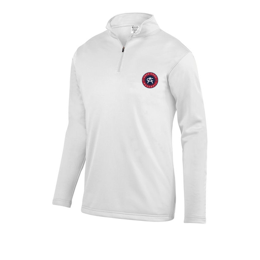 [DFW-FFQZ-WHT-AS-LOGO1] Decker Men's FlexFleece 1/4 Zip (Adult S, White, Logo 1)