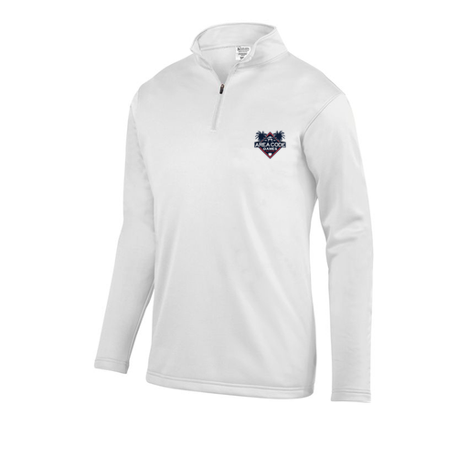 [FOLQFFWH-AS-LOGO2] Decker Men's FlexFleece 1/4 Zip (Adult S, White, Logo 2)