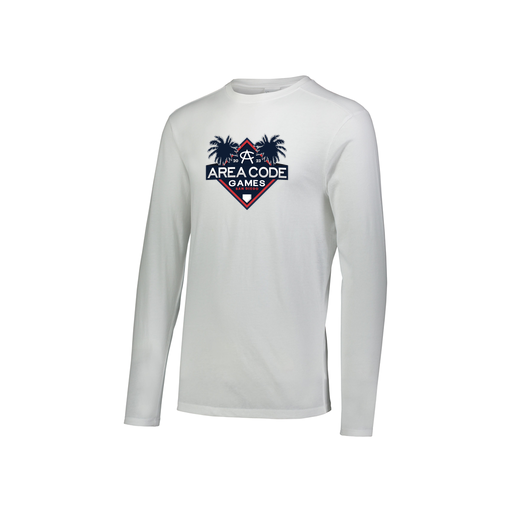 [FTLCUBWH-YS-LOGO2] Decker Youth Tri-Blend T-Shirt - Long Sleeve (Youth S, White, Logo 2)