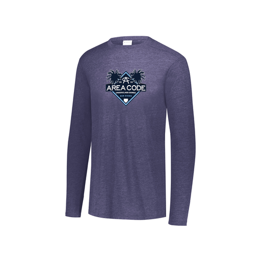 [FTLCUBNV-YS-LOGO3] Decker Youth Tri-Blend T-Shirt - Long Sleeve (Youth S, Navy, Logo 3)