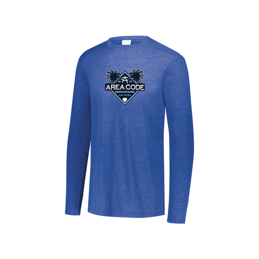 [FTLCUBRY-YS-LOGO3] Decker Youth Tri-Blend T-Shirt - Long Sleeve (Youth S, Royal, Logo 3)
