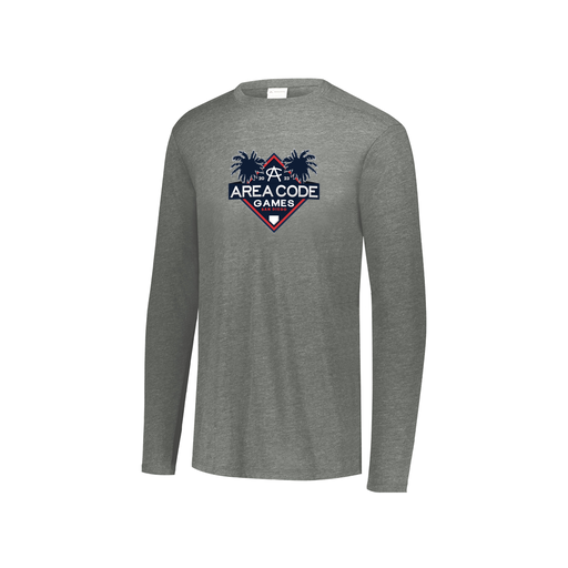 [FTLCUBGY-YS-LOGO2] Decker Youth Tri-Blend T-Shirt - Long Sleeve (Youth S, Gray, Logo 2)