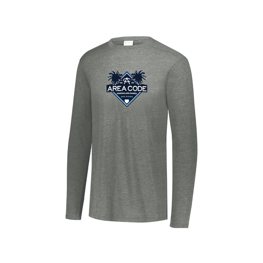 [FTLCUBGY-YS-LOGO3] Decker Youth Tri-Blend T-Shirt - Long Sleeve (Youth S, Gray, Logo 3)