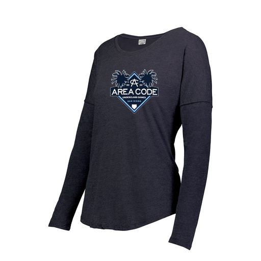 [FTLCUBNV-FAXS-LOGO3] Decker Women's Tri-Blend T-Shirt - Long Sleeve (Female Adult XS, Navy, Logo 3)